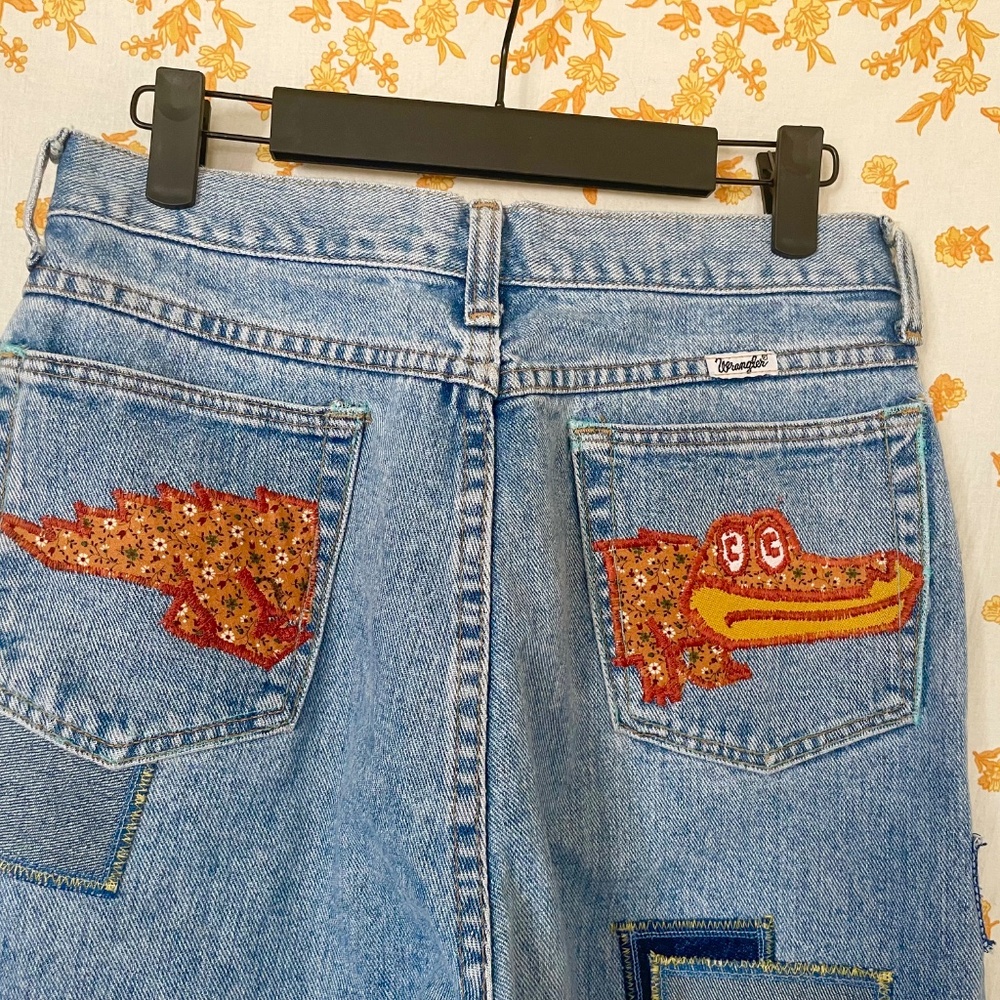 King Gizzard Upcycled Vintage Wrangler Jeans - Picture 8 of 12